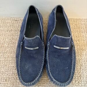 Porsche Design Navy Suede Driving Loafers Men’s US 8.5 Luxury Designer Shoes